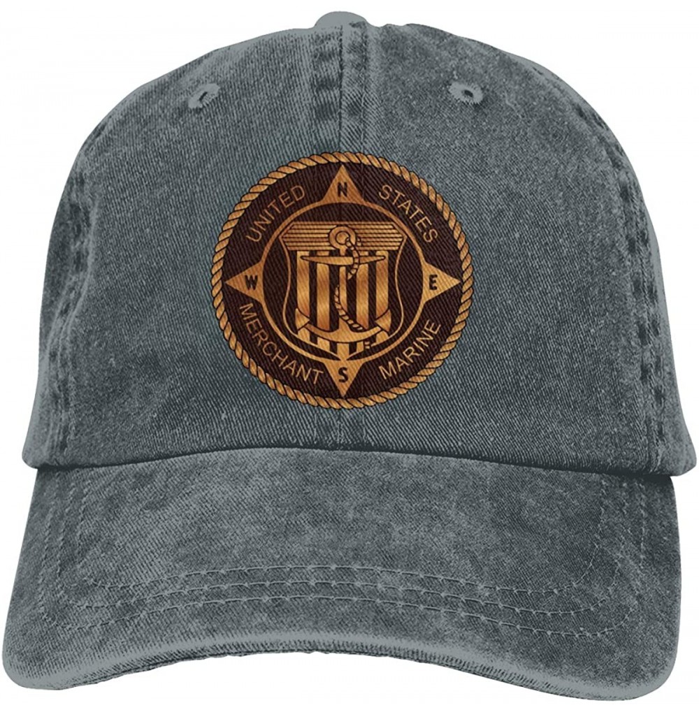 Baseball Caps Merchant Marine Bronze Denim Hats Baseball Cap Dad Hat - Deep Heather - CT18Z7XCCK6