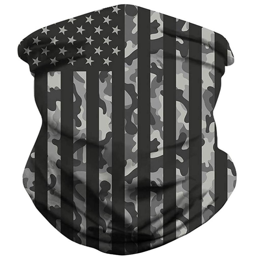 Balaclavas Stars and Stripes USA Flag Bandana Neck Gaiter Balaclavas Scarf Headband - Camouflage American Flag - C7197NKXRSA
