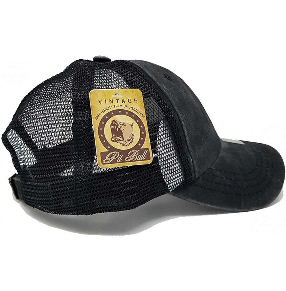 Baseball Caps Baseball Cotton Mesh Pigment Dyed Low Profile Cap Unisex Hat - Black (Mesh) - CW18G6Q58KI