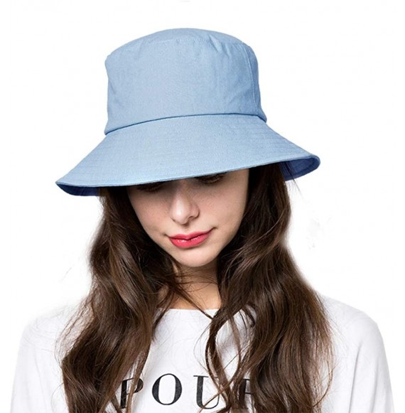 Sun Hats Bucket Sun Hat Women Floppy Cotton Hats Wide Brim Summer Beach Fisherman's Caps UPF 50+ UV Packable - CE18DQQY5E4
