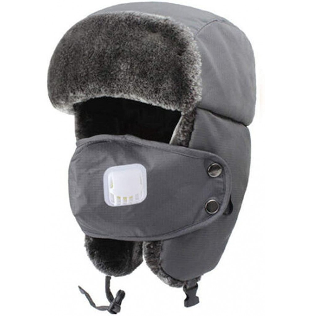 Rain Hats Unisex Winter Trooper Hat Hunting Hat for Men and Women Ushanka Ear Flap Chin Strap and Windproof Mask - CH18Y9CMO59