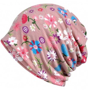 Skullies & Beanies Womens Slouchy Beanie Infinity Scarf Sleep Cap Hat for Hair Loss Cancer Chemo - Pink Gesang - CN18RO43N0L