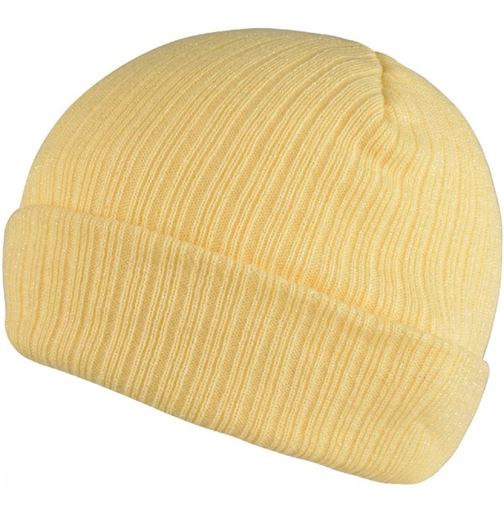 Skullies & Beanies Unisex Beanie Knit Winter Soft Warm Hats for Women and Men Beanies Skull Caps - Beige - CQ186ID64SS