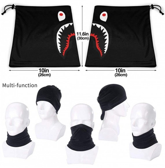 Balaclavas Bape Shark Half Blue Camo Neck Gaiter Warmer Windproof Mask Dust Face Clothing Free UV Face Mask - Bape Shark - CD...