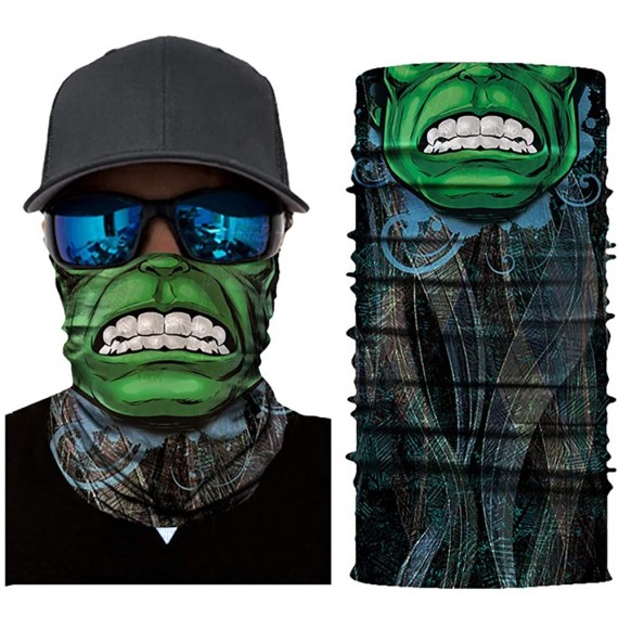 Balaclavas Face Mask Seamless Rave Bandana Dust Wind Sun UV Protection Neck Gaiter Mask Headwear Balaclava Face Scarf - Hulk ...