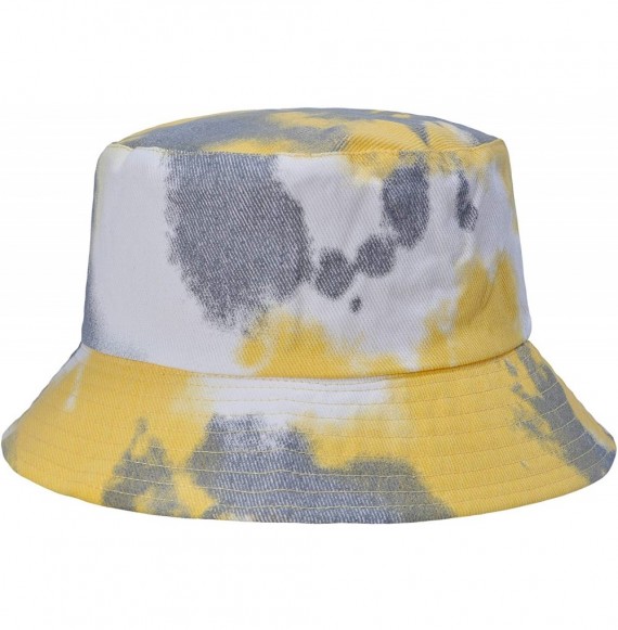 Bucket Hats Women Fashion Cotton Packable Travel Bucket Hat Sun Hat Fishmen Cap - Dip Yellow - CV198XACKGM