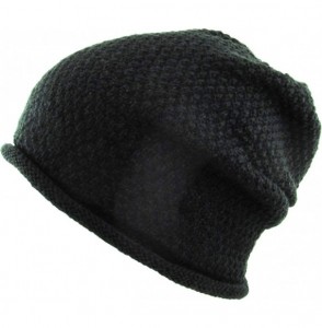 Skullies & Beanies Men Women Knit Winter Warmers Hat Daily Slouchy Hats Beanie Skull Cap - 5.06) Lightweight Baggy Black - CV...
