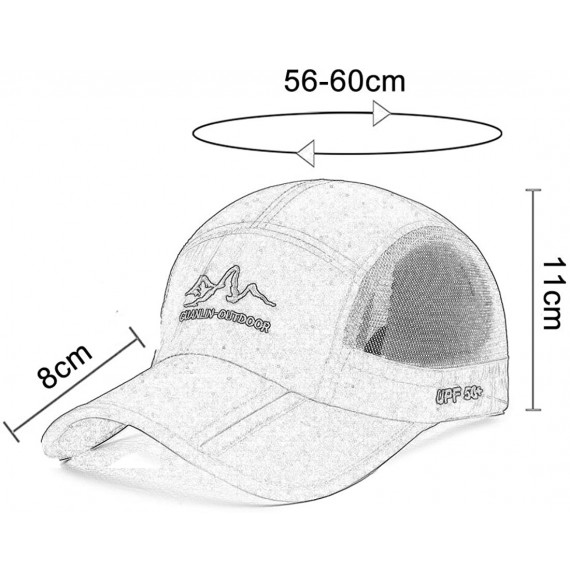 Baseball Caps Unisex Mesh Brim Tennis Cap Outside Sunscreen Quick Dry Adjustable Baseball Hat - B-black - CH18DCXE3WG