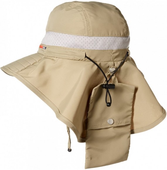 Sun Hats Men's 4 Inch Brim Packable Sun Hat with Mesh Ventilation Panel - Olive - CX12EBE6QXR