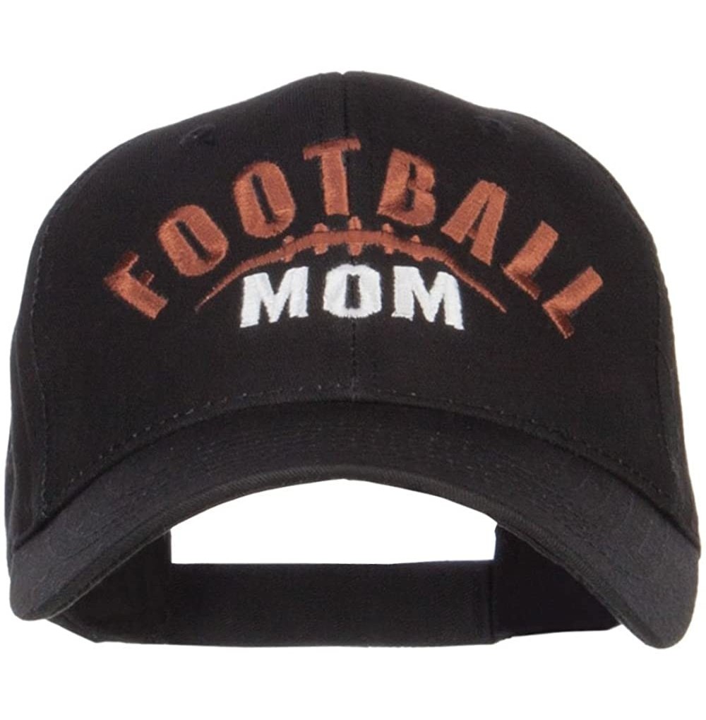 Baseball Caps Football Mom Embroidered Organic Cotton Cap - Black - C612LJZ0FUV