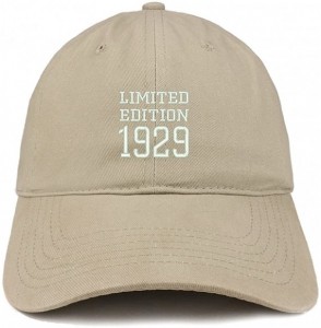 Baseball Caps Limited Edition 1929 Embroidered Birthday Gift Brushed Cotton Cap - Khaki - CW18CO7RT60