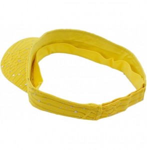 Visors Women's Glitter Sequin Visor Hat - Yellow - CB118Q5G5G1