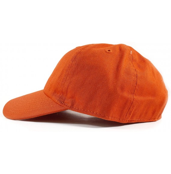 Baseball Caps Polo Style Baseball Cap Ball Dad Hat Adjustable Plain Solid Washed Mens Womens Cotton - Orange - CP18W0QK29X