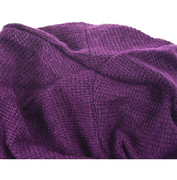 Skullies & Beanies Men Slouch Beanie Knit Long Oversized Skull Cap for Winter Summer N010 - B305-purple - CI18HRK9SUI