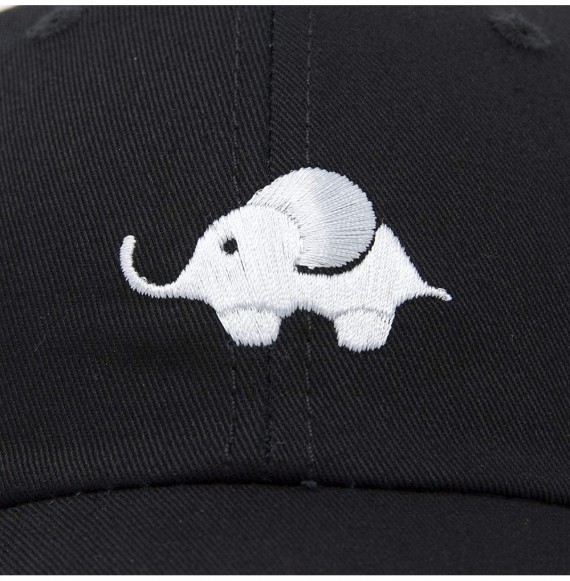Baseball Caps Cute Elephant Hat Cotton Baseball Cap - Black - CL18LHOH073