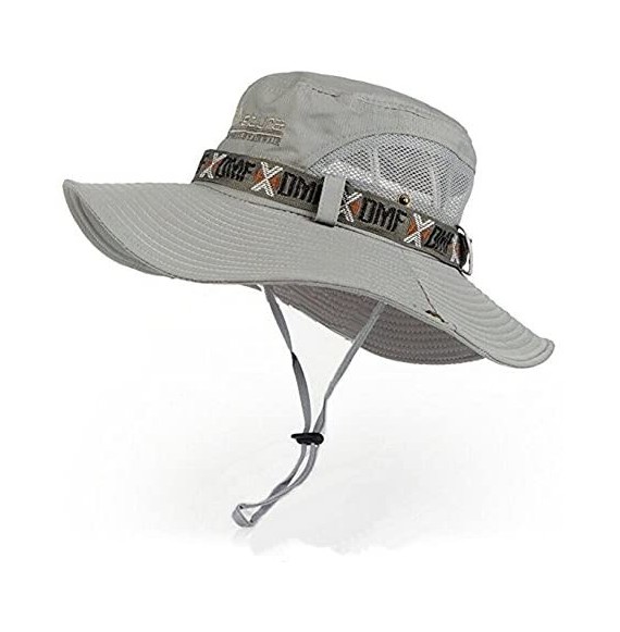 Sun Hats Adjustable Packable Breathable Polyester Protection - Gray - CZ18D79IA5W