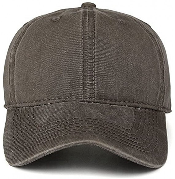 Baseball Caps Men Women Denim Custom Hip Hop Trucker Hat Add You Personalized Design to Baseball Caps - Coffee - CF18G54EC97