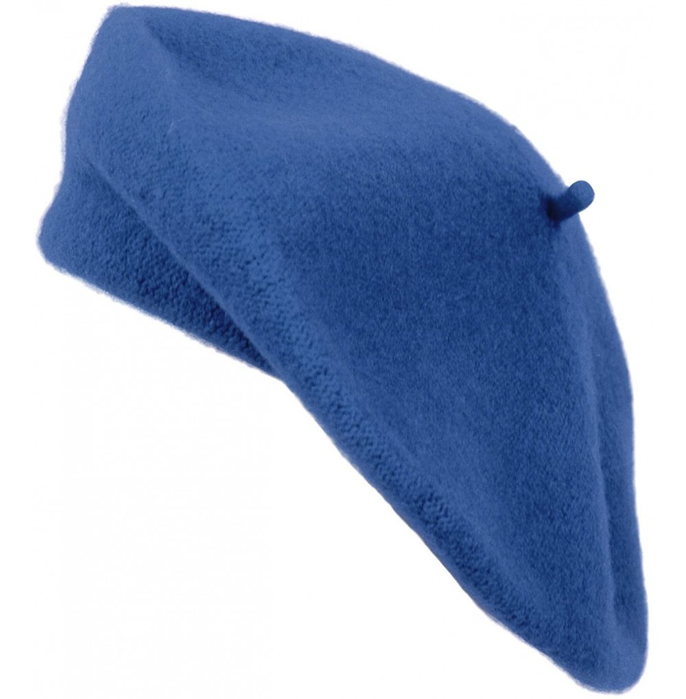 Berets Solid Color French Wool Beret - Navy - C912J4T2DN1