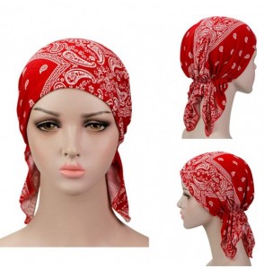 Skullies & Beanies Pre Tied Chemo Head Scarf 3 Packed Beanie Skull Cover Cap for Women (Set5-Amoeba) - C1-paisely-3 Packed - ...