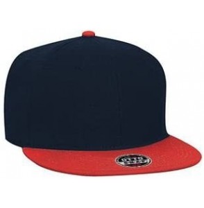 Baseball Caps Custom Snapback Hat Otto Embroidered Your Own Text Flatbill Bill Snapback - Navy/Red Bill - CQ187D3U5M3