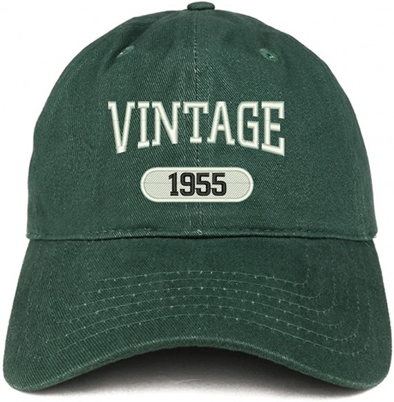 Baseball Caps Vintage 1955 Embroidered 65th Birthday Relaxed Fitting Cotton Cap - Hunter - C7180ZL6DRN