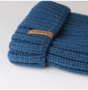 Skullies & Beanies Winter Beanie for Women Fleece Lined Warm Knitted Skull Cap Winter Hat - 13-wood Blue - CA18UZIHZNI
