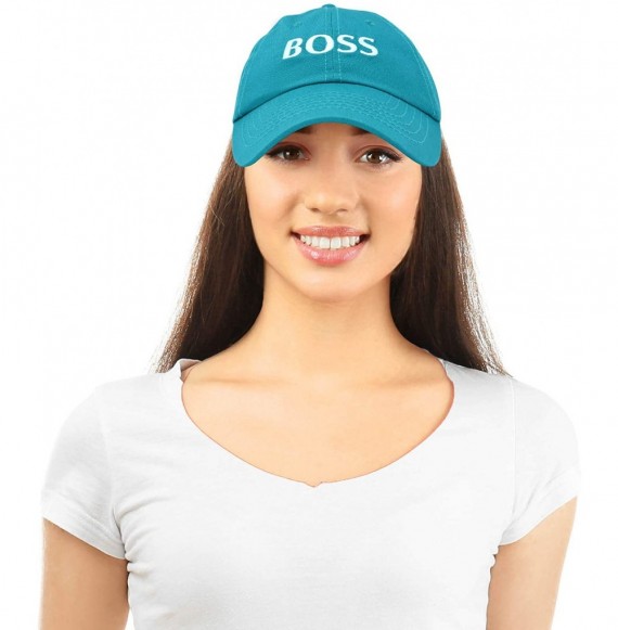 Baseball Caps BOSS Baseball Cap Dad Hat Mens Womens Adjustable - Teal - CA18M9OU903