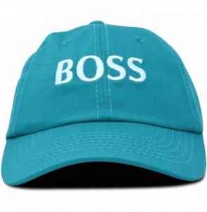 Baseball Caps BOSS Baseball Cap Dad Hat Mens Womens Adjustable - Teal - CA18M9OU903
