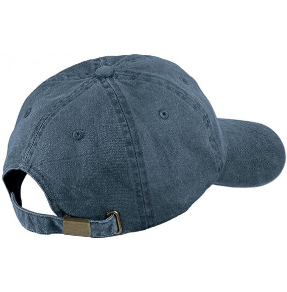 Baseball Caps Recycling Earth Embroidered Cotton Washed Baseball Cap - Navy - C112KMER7BP