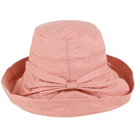 Sun Hats Floppy Brim Sun Hat UPF 50+ Cotton Wide Brim Beach Sun Protection Cap Adjustable Chin Strap Hat - Pink B - CA18DUSYD20