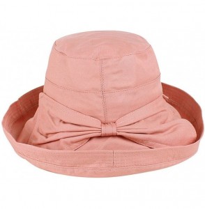 Sun Hats Floppy Brim Sun Hat UPF 50+ Cotton Wide Brim Beach Sun Protection Cap Adjustable Chin Strap Hat - Pink B - CA18DUSYD20