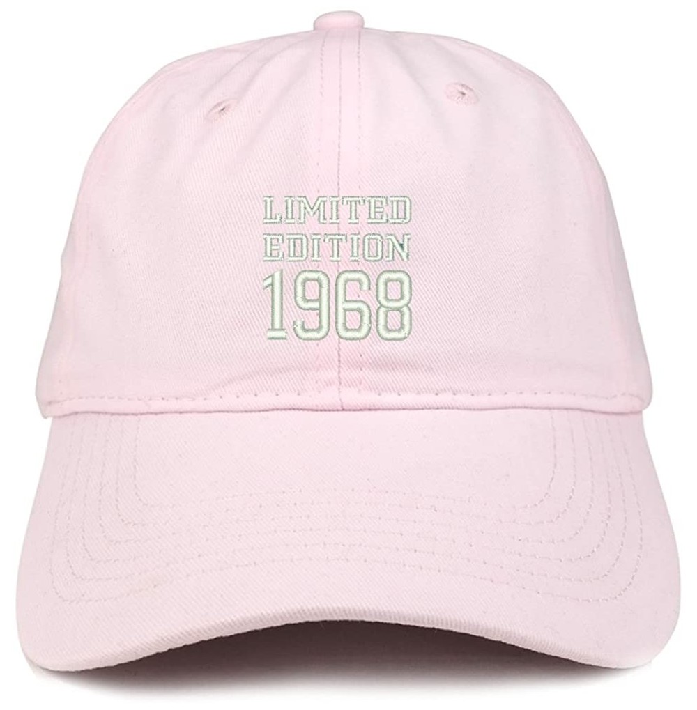 Baseball Caps Limited Edition 1968 Embroidered Birthday Gift Brushed Cotton Cap - Light Pink - C518CO8C205