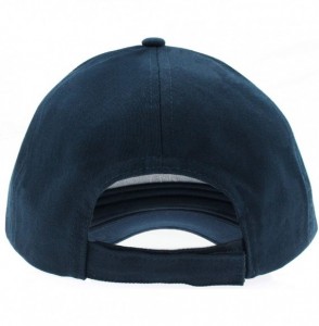Baseball Caps Ladies Solid PU Baseball Hat - Navy Combo Hi - CY18LZWEK6C