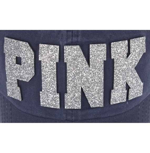 Baseball Caps New Pink Emblem Women Sexy Twinkle Club Lady Ball Cap Baseball Hat Truckers - Navy - C111WBRC8SJ