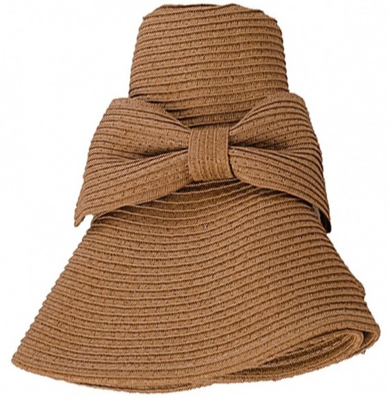 Sun Hats Women Floppy Straw Sunhat Wide Brim UV Protection Sun Hat Summer Sun Visor - Light Coffee - CU17YEHDZ8M