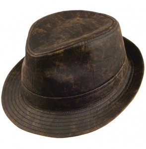 Fedoras Hats Weathered Cotton Fedora Hat - Large - CS11HS5NE6J