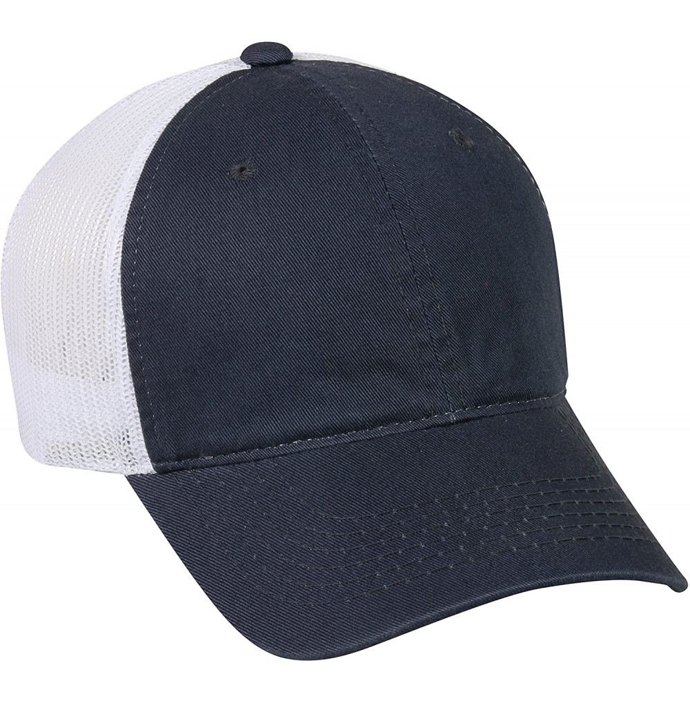 Baseball Caps Garment Washed Meshback Cap - True Navy/White - CG1832KQWM3