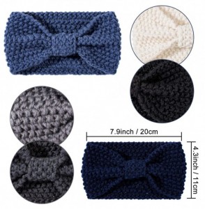 Cold Weather Headbands Headbands Warmers Accessories Scrunchies - Blue Grey Colors - CN1943EQ9E9
