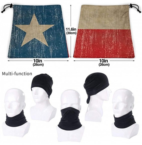 Balaclavas Neck Gaiter Headwear Face Sun Mask Magic Scarf Bandana Balaclava - Vintage Texas Flag - C41979MUI6S