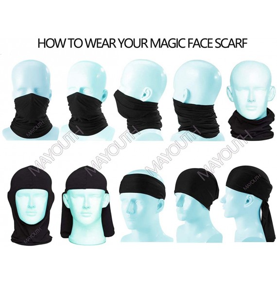 Balaclavas Balaclava Sun/uv face mask UPF 50+ ski mask Neck Gaiter face Scarf Outdoor Sports 3pack - Whitex3 - CS18CKALMLT
