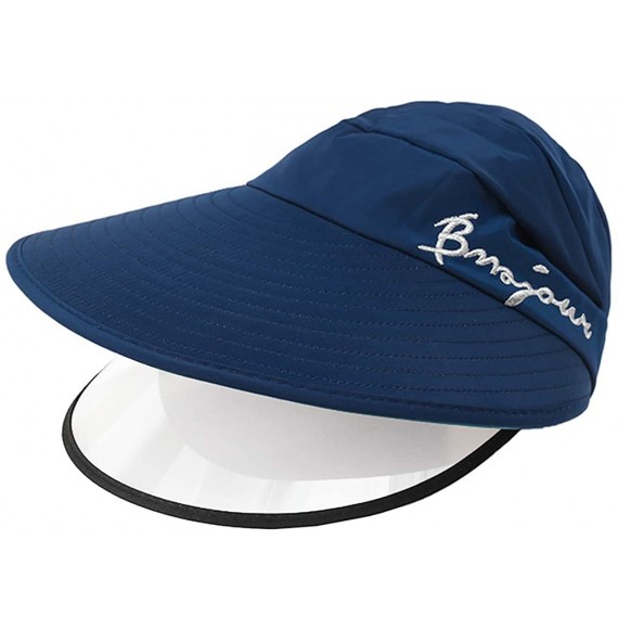 Baseball Caps Safety Cap Sun Hat Detachable Baseball Cap Windproof Sun Protection Sun Cap - Tibetan Blue - C0197RLE8QZ
