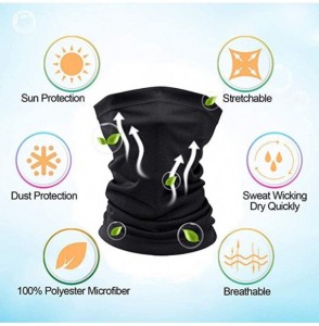 Balaclavas Men Women Sun UV Protection Cooling Neck Gaiter Bandana Balaclava Headwear - 2 Pcs_black/White - C819882HYS2