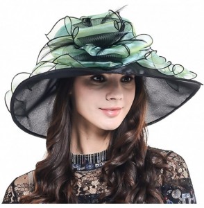 Sun Hats Women's Kentucky Derby Dress Tea Party Church Wedding Hat S609-A - S603-green - CS18CL2TISY