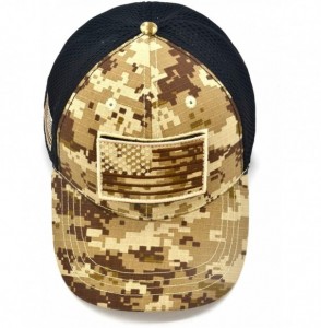 Baseball Caps Baseball Cap Low Profile American USA Flag Hat Adjustable Camo Mesh Unisex Caps - Desert Camouflage(h) - CN18YU...