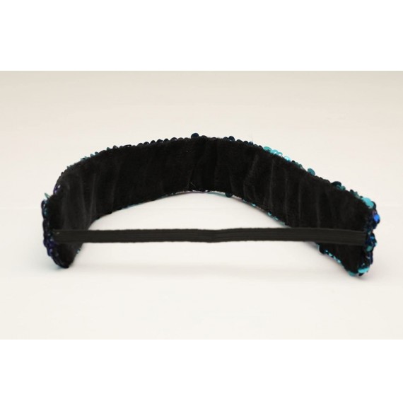 Headbands Mermaid Sequin Headband & Bracelet Color Changing Multi Color 2pack - Navy Purple - CW1809DS8WR