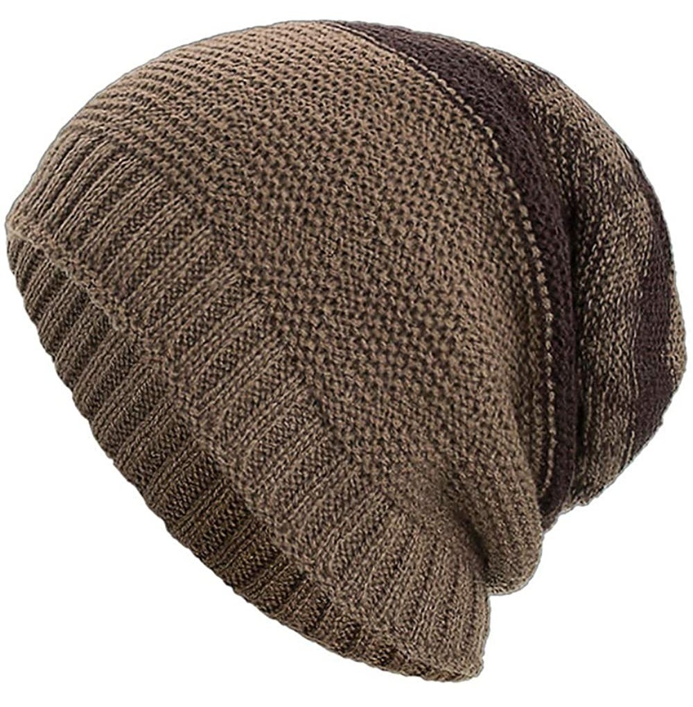Skullies & Beanies Warm Oversized Chunky Soft Oversized Cable Knit Slouchy Beanie Winter Warm Knit Hat Skull Cap - Khaki 2 - ...