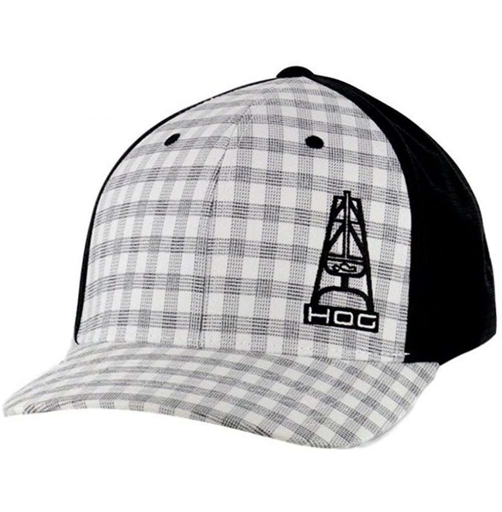 Baseball Caps Hat - Oil Gear HOG Flexfit Plaid - Black/White - CY12EDGGC05