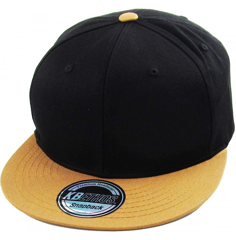 Baseball Caps Classic Snapback Hat Blank Cap - Cotton & Wool Blend Flat Visor - (1.9) Black Timberland - C618L7SW0NC