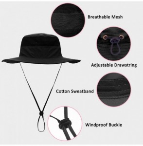 Sun Hats Outdoor Sun Hat Quick-Dry Breathable Mesh Hat Camping Cap - Black - CA18CUZGCDG
