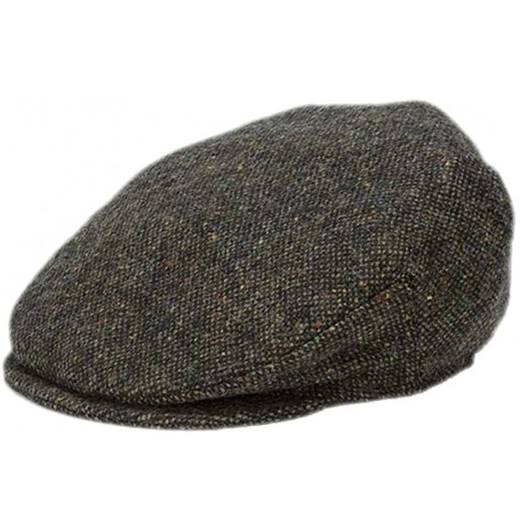 Newsboy Caps Men's Donegal Tweed Vintage Cap - Brown Salt & Pepper - C611UJGY369